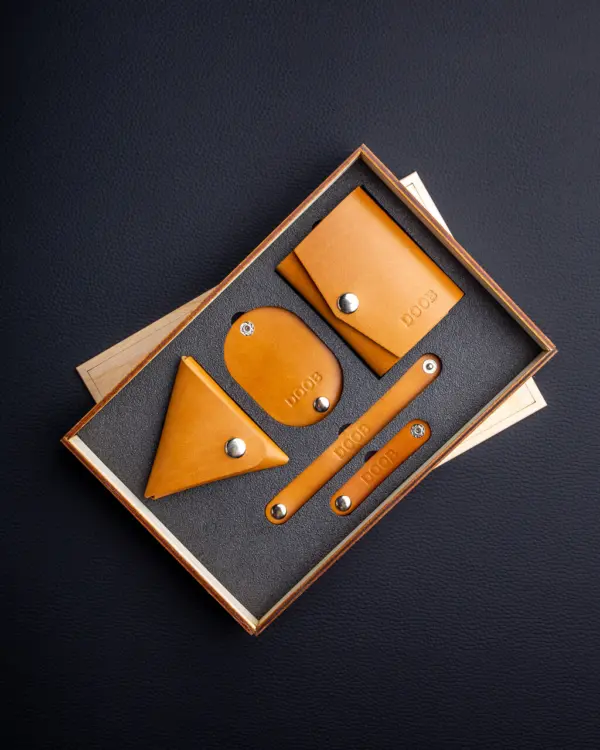 PRO набор: мини-кошелек, монетница... – светло-коричневый